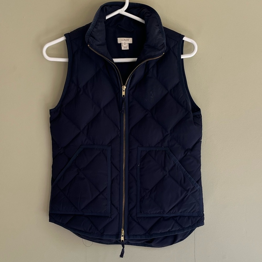 Jcrew Navy Puffer Vest